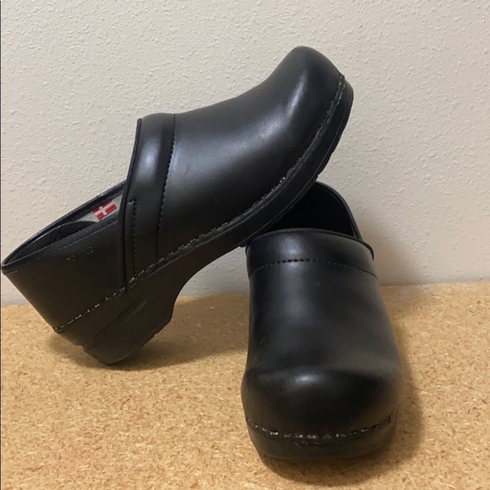 Sanita black clogs